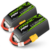 2×Batterie LiPo Ovonic 100C 6S 1150mAh 22.2V pour FPV - Prise XT60